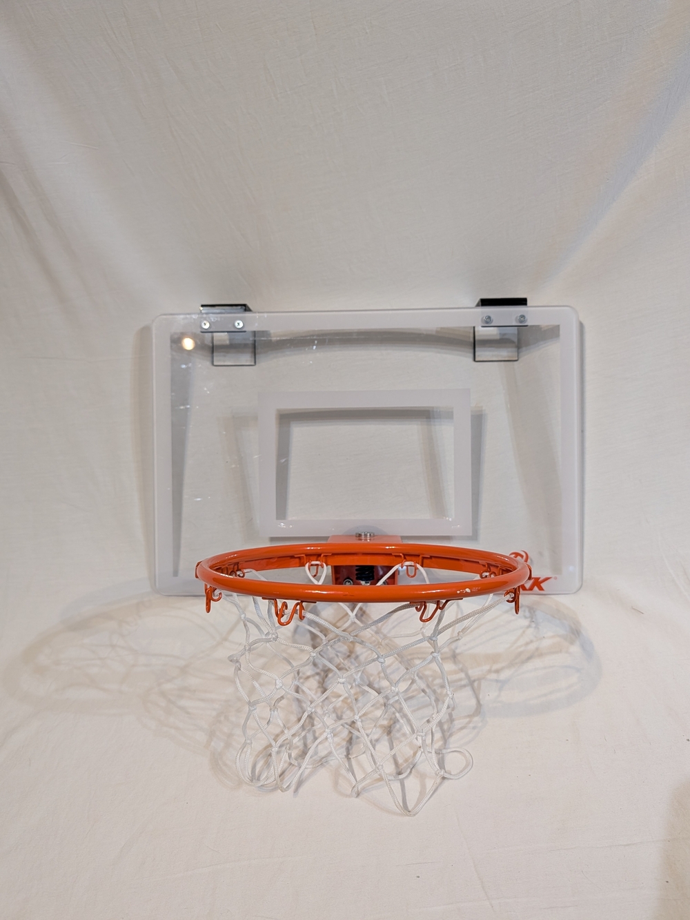 Over The Door Tekk Mini Basketball Hoop with Orange Rim and White Net